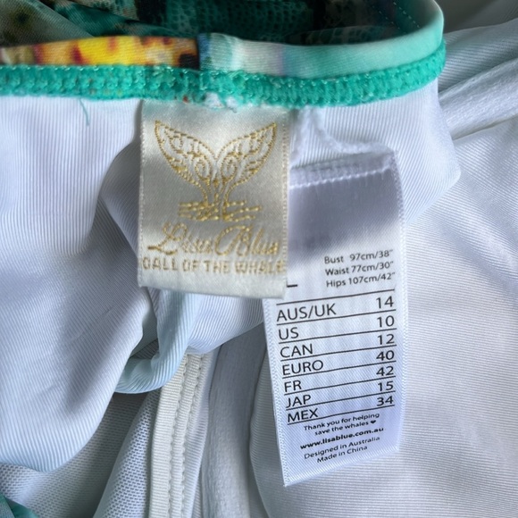 LISA BLUE One Piece Swimsuit size 10 - Picture 5 of 8